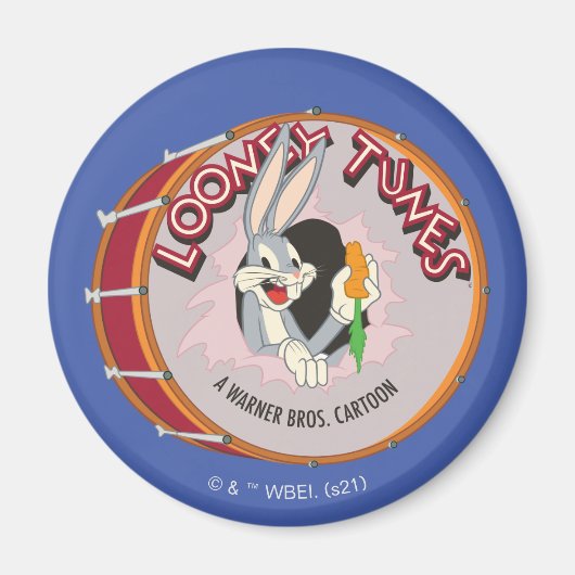 BUGS BUNNY™ INSIDE LOONEY TUNES™ Drum マグネット (正面)