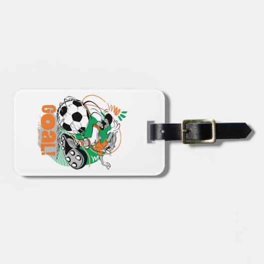 BUGS BUNNY™ Kicking Soccer Goal ラゲッジタグ (正面横)