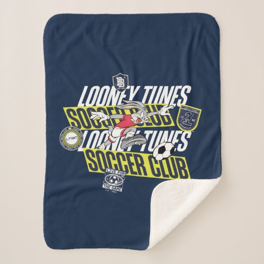 BUGS BUNNY™ LOONEY TUNES™ Soccer Club シェルパブランケット (正面)