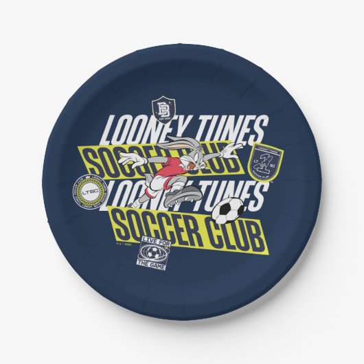BUGS BUNNY™ LOONEY TUNES™ Soccer Club ペーパープレート (正面)