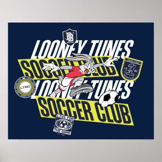 BUGS BUNNY™ LOONEY TUNES™ Soccer Club ポスター (正面)