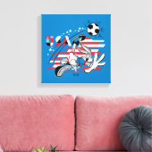 BUGS BUNNY™ Team USA Soccer Graphic キャンバスプリント (インサイチュ (リビング))