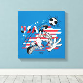 BUGS BUNNY™ Team USA Soccer Graphic キャンバスプリント (インサイチュ (ウッドフロア))