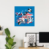 BUGS BUNNY™ Team USA Soccer Graphic ポスター (ホームオフィス)
