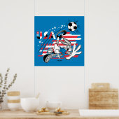 BUGS BUNNY™ Team USA Soccer Graphic ポスター (キッチン)