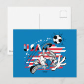 BUGS BUNNY™ Team USA Soccer Graphic ポストカード (正面/裏面)