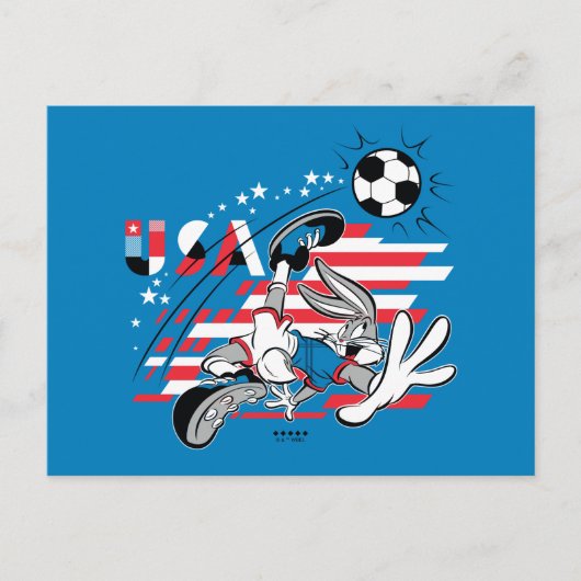 BUGS BUNNY™ Team USA Soccer Graphic ポストカード (正面)