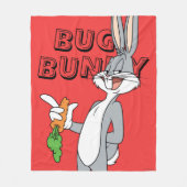 BUGS BUNNY™ With Carrot フリースブランケット (正面)