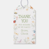 Bugs Girl Birthday Insect Party Thank You ギフトタグ (正面)