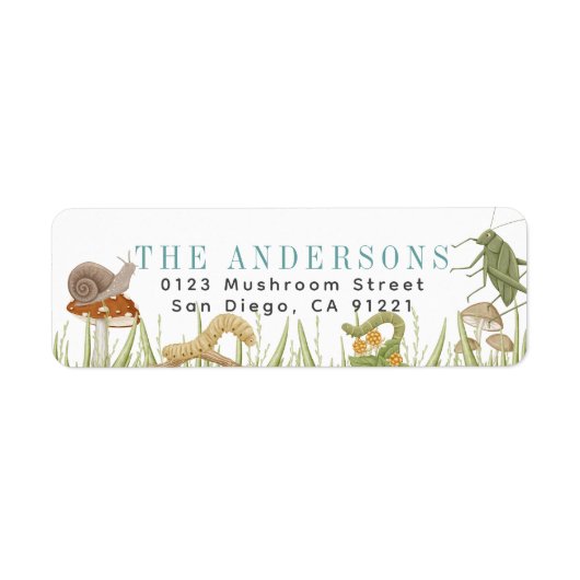 Bugs Insects Critters Mushroom  ラベル (正面)