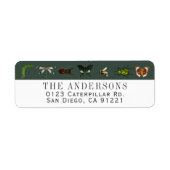 Bugs & Insects Return Address ラベル (正面)