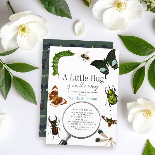 Bugs & Insects Vintage Boy Baby Shower 招待状