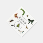 Bugs & Insects Vintage Boy Birthday スタンダードカクテルナプキン (角)