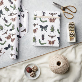 Bugs & Insects Vintage Boy Birthday ラッピングペーパー
