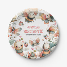 BUGTASTIC インセクト かわいい虫の子供の誕生日パーティー ペーパープレート