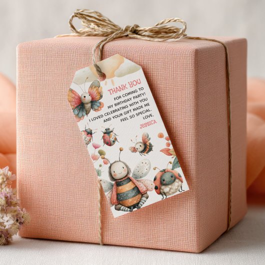 BUGTASTIC Insects Cute Kids' Birthday Thank You  ギフトタグ