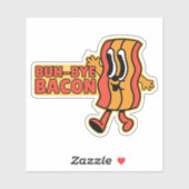 BUH BYE BACON CUTE ANIME BACON PUN シール (シート)