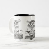 buho -フクロウ ツートーンマグカップ (正面左)