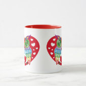 Búho colorido, amor マグカップ (中央)