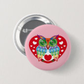 Búho colorido, amor 缶バッジ (正面&裏面)