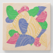 BUHO HELADO石コースター ストーンコースター (正面)