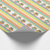 Búhos de lunares de colores ラッピングペーパー (角)