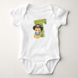 Buhstabe T - Kleines Piratenbaby mit Schnuller ベビーボディスーツ