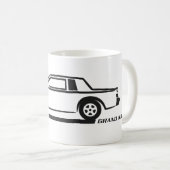 Buickのグランドナショナルの黒車 コーヒーマグカップ (正面右)