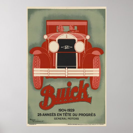 Buick Auto Poster - Vintage Poster Prints ポスター (正面)
