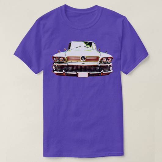 Buick Riviera 1950sアメリカクラシック高コントラスト Tシャツ (デザイン正面)