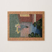 builの外のトラの皮で着席する老化させた禁欲主義者 ジグソーパズル (横)