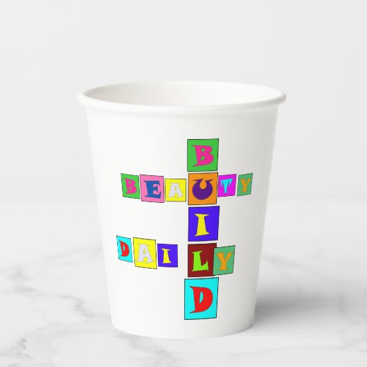 BUILD BEAUTY DAILY Paper cup 紙コップ (正面)