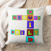BUILD BEAUTY DAILY Throw Pillow クッション (ブランケット)