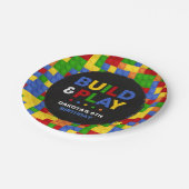 Build & Bricks Boy遊誕生日紙プレート ペーパープレート (アングル)