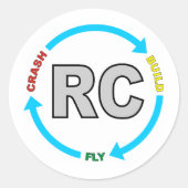 Build Crash Fly RC ラウンドシール (正面)