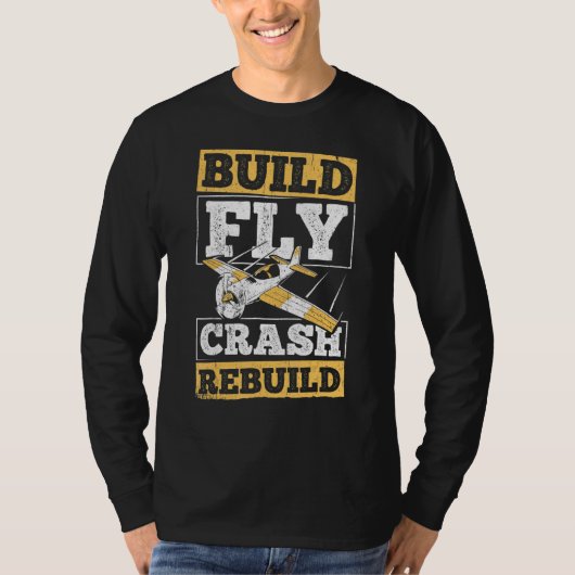 Build Fly Crash Rebuild - Aviator Aerological Air Tシャツ (正面)