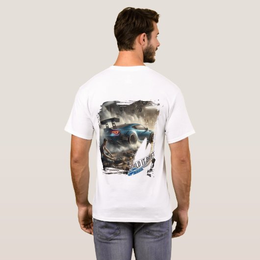 Build It Drift — アーバンレース グラフィック Tシャツ (裏面フル)