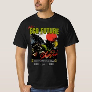 Build Ourエコ未来 – Solarpunk Streetwearデザイン Tシャツ