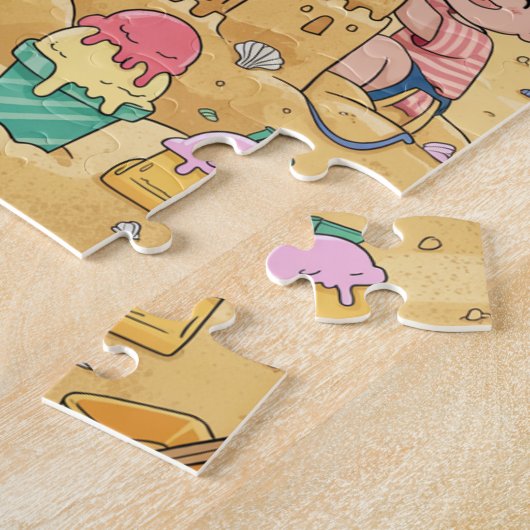 Build your Beach SandCastle Puzzle ジグソーパズル (側面)