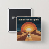 Build Your Discipline 缶バッジ (正面&裏面)