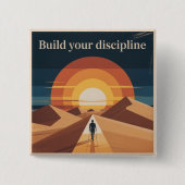 Build Your Discipline 缶バッジ (正面)