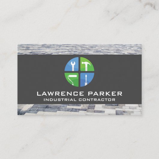 Builderホーム修復アイコン | 建築作業者 名刺 (正面)