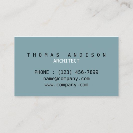 Builder契約者インテリアDesigner Architect 名刺 (裏面)