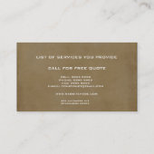 Builder建築モダンテンプレート名刺 名刺 (裏面)