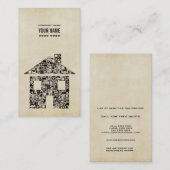 Builder建築モダンテンプレート名刺 名刺 (正面/裏面)