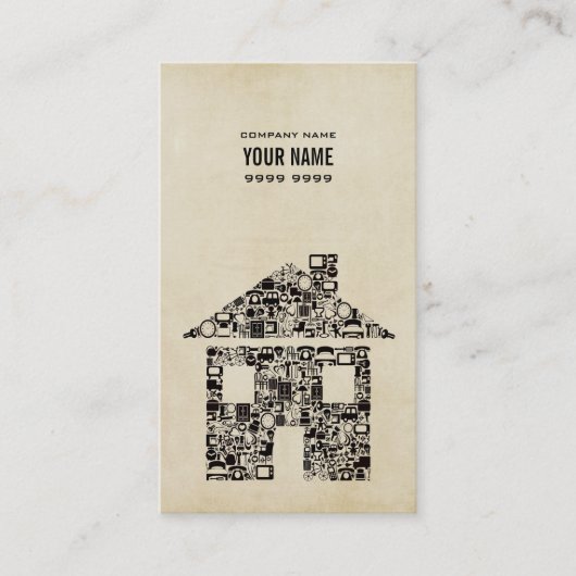 Builder建築モダンテンプレート名刺 名刺 (正面)