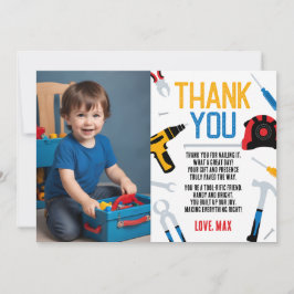 Builder誕生日サンキューカード、ツールありがとう 招待状