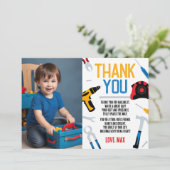 Builder誕生日サンキューカード、ツールありがとう 招待状 (スタンド正面)