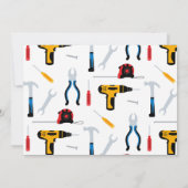 Builder誕生日サンキューカード、ツールありがとう 招待状 (裏面)