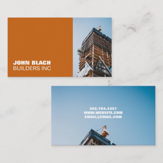 Builder Business Card 名刺 (正面/裏面)